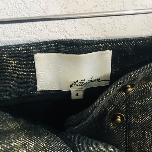 3.1 Phillip Lim A-Line Black Metallic Shorts Sz 4 - Picture 8 of 11